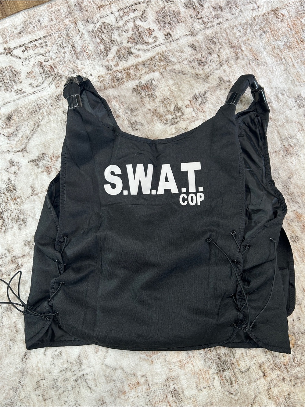 Black S.W.A.T. COP Halloween vest